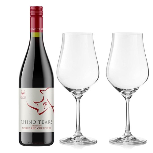 Rhino Tears Noble Red Cultivars 75cl Red Wine And Crystal Classic Collection Wine Glasses